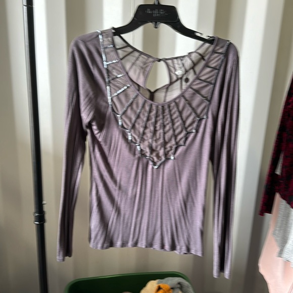 Buckle Tops - Buckle beaded long sleeve top